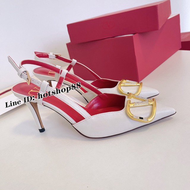 Valentino華倫天奴水鑽大V扣涼鞋單鞋專櫃最新系列女鞋皮鞋 dx2112